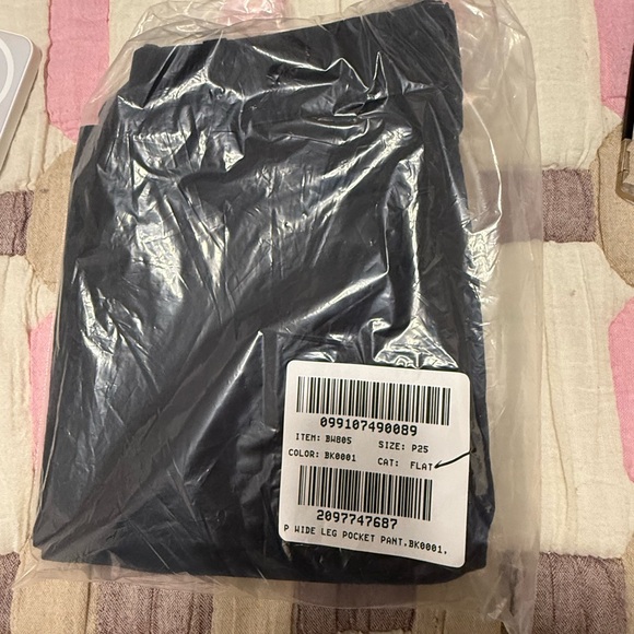 J. Crew Lizzie Wide Leg Pocket Linen Blend Pants high rise NWT 25P Black - Picture 8 of 9